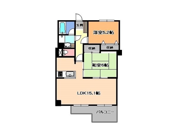 サンポワール宇都宮の物件間取画像